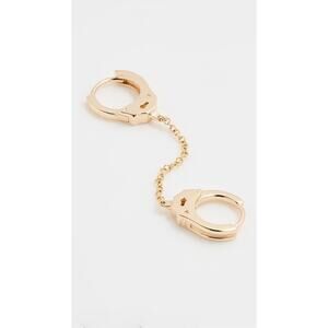 Maria Tash 14k 6.5mm Handcuff Clickers With Medium Chain Earrings - One Size